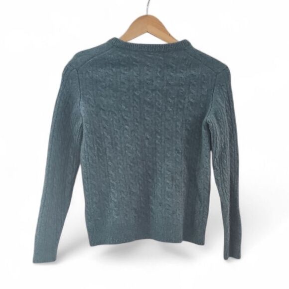Club Room 100% Cashmere Sweater Sz XS Blue Cable Knit Soft Classic Minimalist - Picture 2 of 10